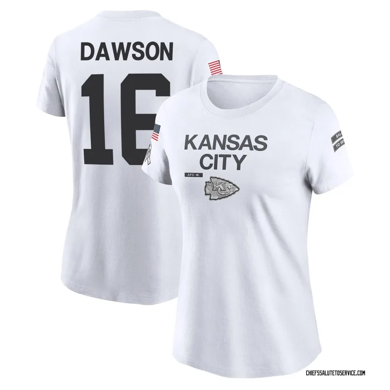 Women's Len Dawson Kansas City Chiefs Legend White 2024 Salute to Service Performance T-Shirt