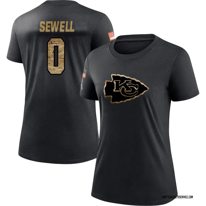 Women's Marlen Sewell Kansas City Chiefs Black 2020 Salute To Service Performance T-Shirt