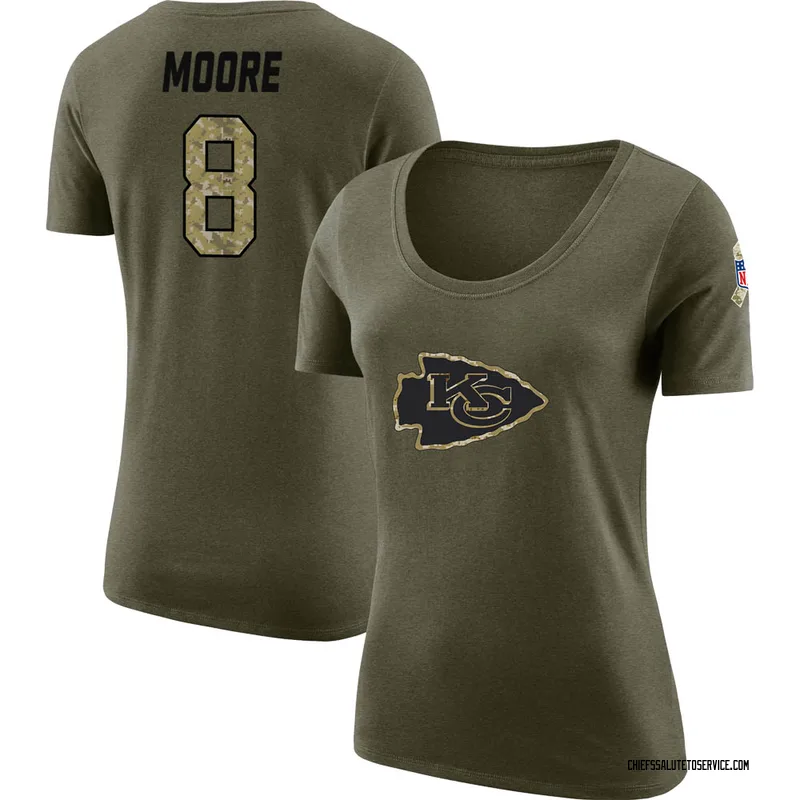 Women's Matt Moore Kansas City Chiefs Legend Olive Salute to Service Scoop Neck T-Shirt