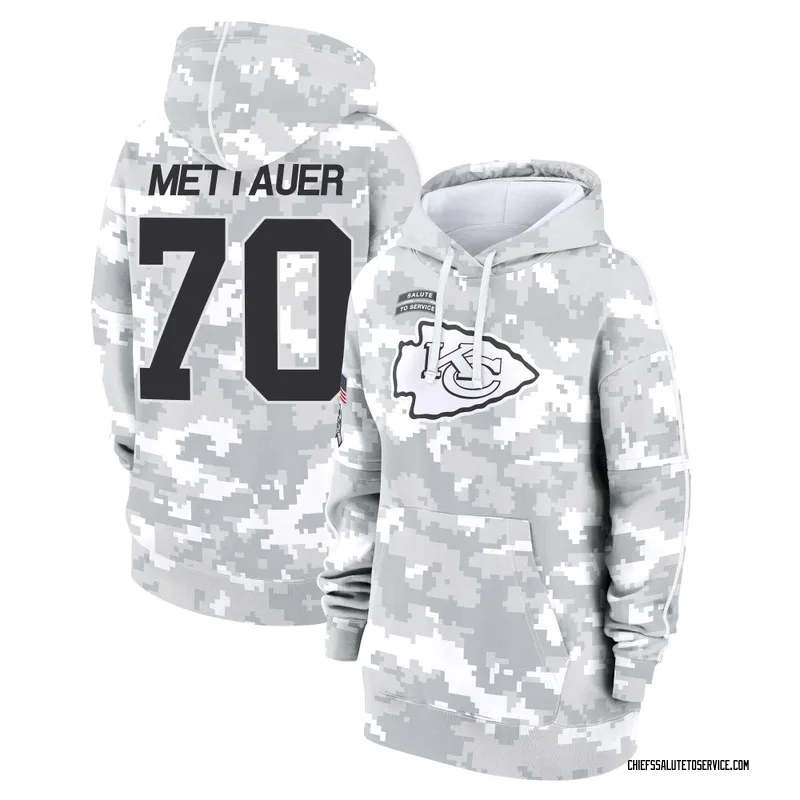 Women's McKade Mettauer Kansas City Chiefs Camo Arctic 2024 Salute to Service Club Fleece Pullover Hoodie