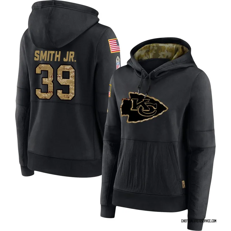 Women's Melvin Smith Jr. Kansas City Chiefs Black 2020 Salute to Service Sideline Performance Pullover Hoodie