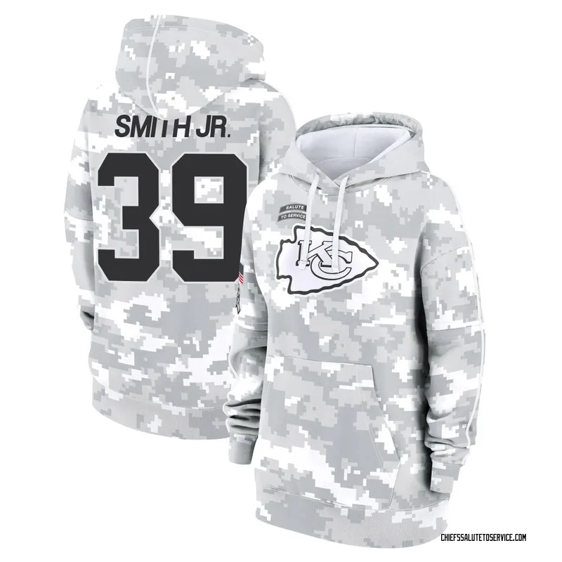 Women's Melvin Smith Jr. Kansas City Chiefs Camo Arctic 2024 Salute to Service Club Fleece Pullover Hoodie