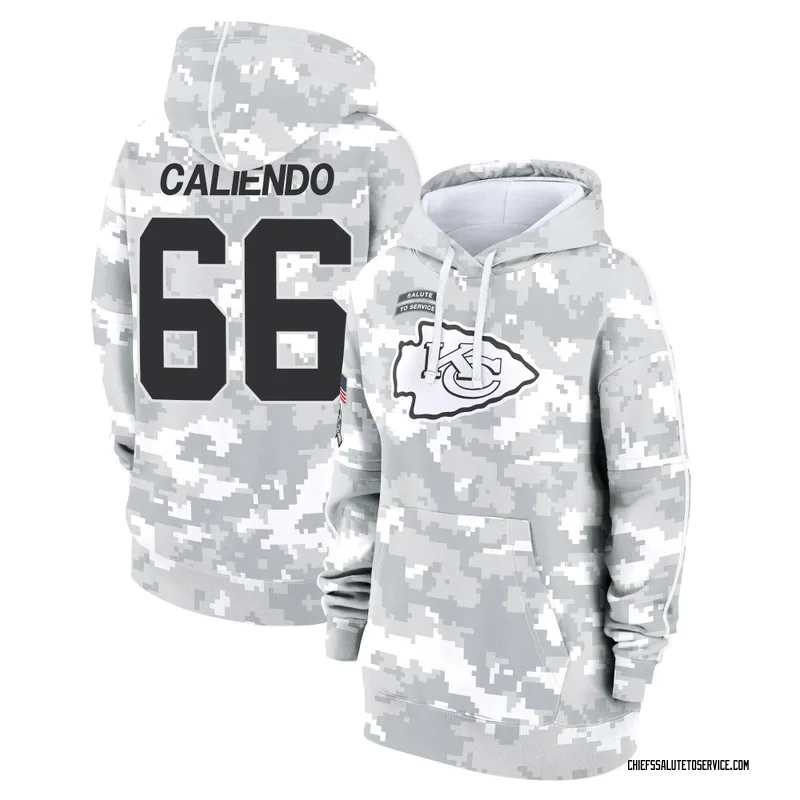 Women's Mike Caliendo Kansas City Chiefs Camo Arctic 2024 Salute to Service Club Fleece Pullover Hoodie