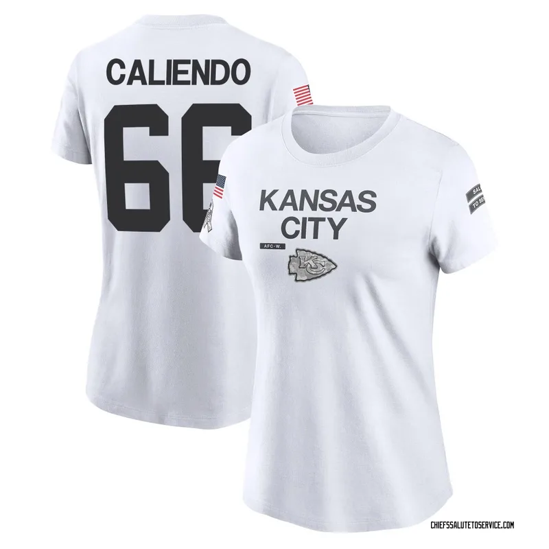 Women's Mike Caliendo Kansas City Chiefs Legend White 2024 Salute to Service Performance T-Shirt