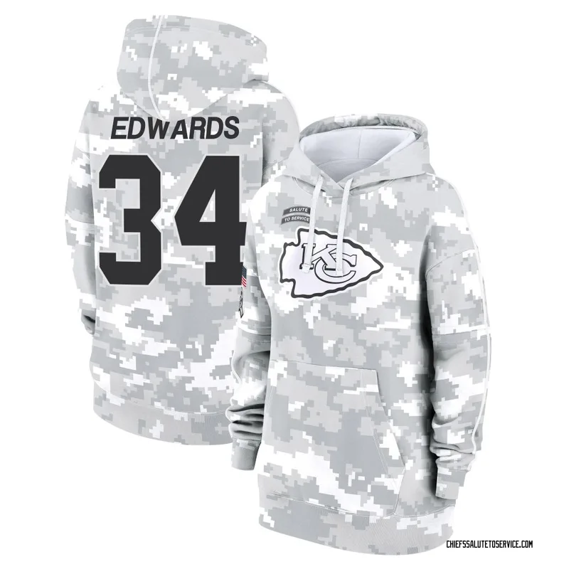 Women's Mike Edwards Kansas City Chiefs Camo Arctic 2024 Salute to Service Club Fleece Pullover Hoodie