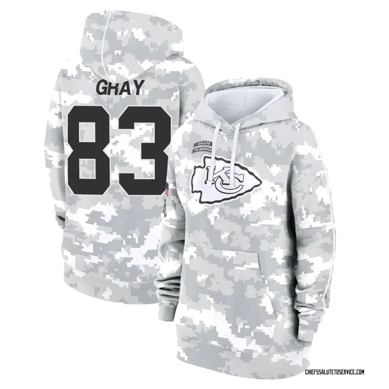 Women's Noah Gray Kansas City Chiefs Camo Arctic 2024 Salute to Service Club Fleece Pullover Hoodie