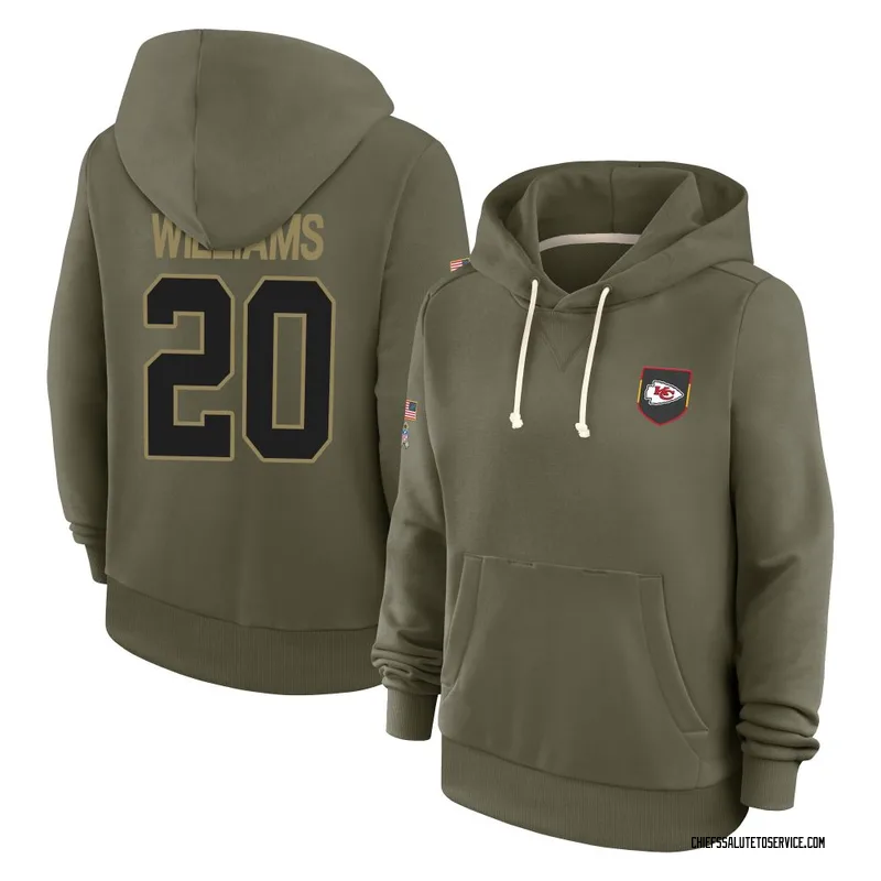 Women's Nohl Williams Kansas City Chiefs Olive 2025 Salute to Service Hoodie