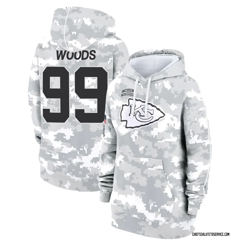 Women's Peter Woods Kansas City Chiefs Camo Arctic 2024 Salute to Service Club Fleece Pullover Hoodie