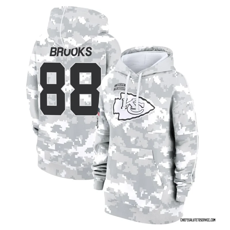 Women's Phillip Brooks Kansas City Chiefs Camo Arctic 2024 Salute to Service Club Fleece Pullover Hoodie