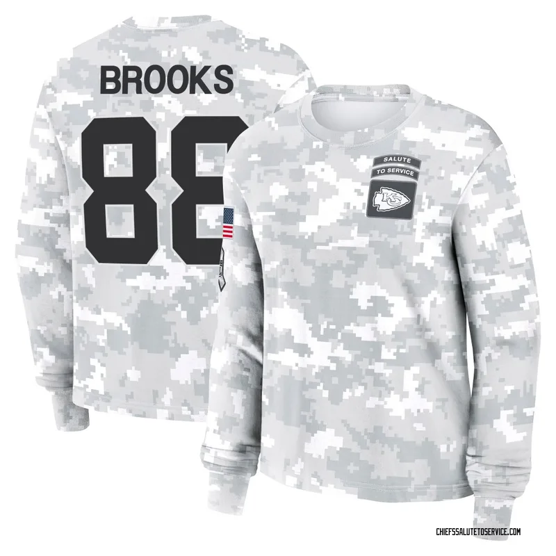 Women's Phillip Brooks Kansas City Chiefs Camo Arctic 2024 Salute to Service Long Sleeve T-Shirt