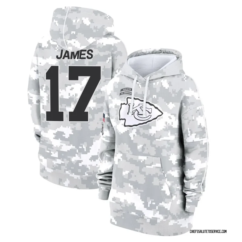 Women's Richie James Kansas City Chiefs Camo Arctic 2024 Salute to Service Club Fleece Pullover Hoodie