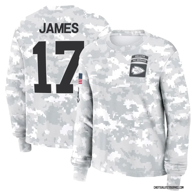 Women's Richie James Kansas City Chiefs Camo Arctic 2024 Salute to Service Long Sleeve T-Shirt