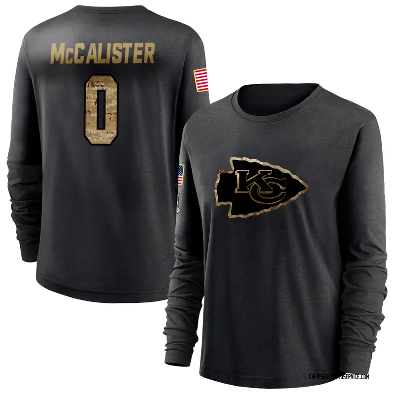 Women's Tanner McCalister Kansas City Chiefs Black 2020 Salute To Service Sideline Performance Long Sleeve T-Shirt