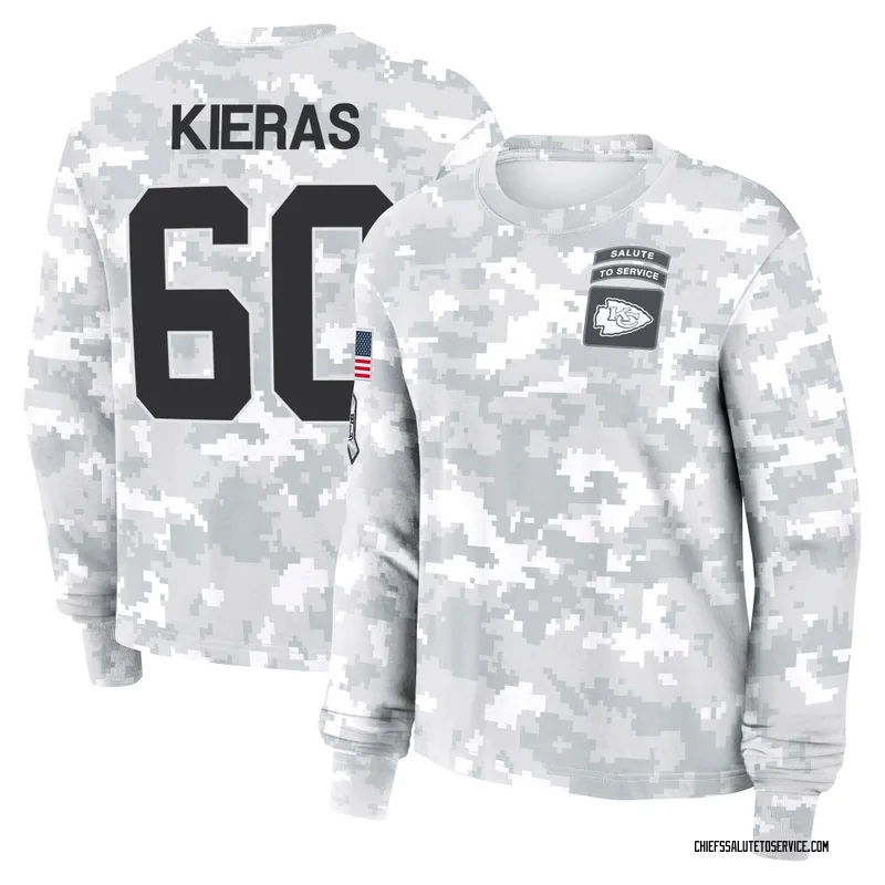 Women's Tautvydas Kieras Kansas City Chiefs Camo Arctic 2024 Salute to Service Long Sleeve T-Shirt