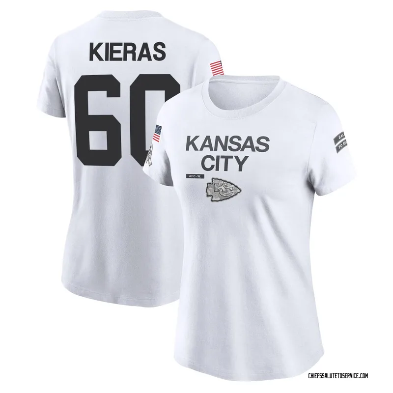 Women's Tautvydas Kieras Kansas City Chiefs Legend White 2024 Salute to Service Performance T-Shirt