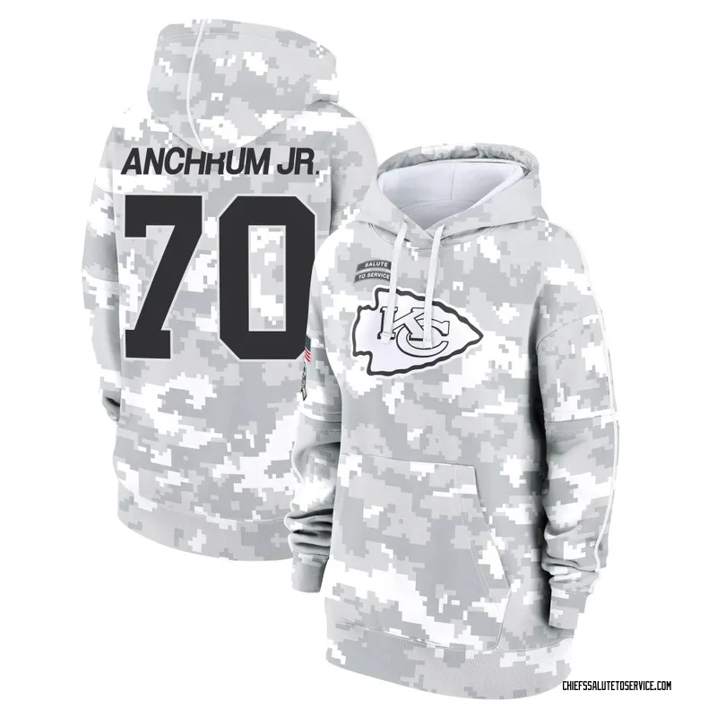 Women's Tremayne Anchrum Jr. Kansas City Chiefs Camo Arctic 2024 Salute to Service Club Fleece Pullover Hoodie