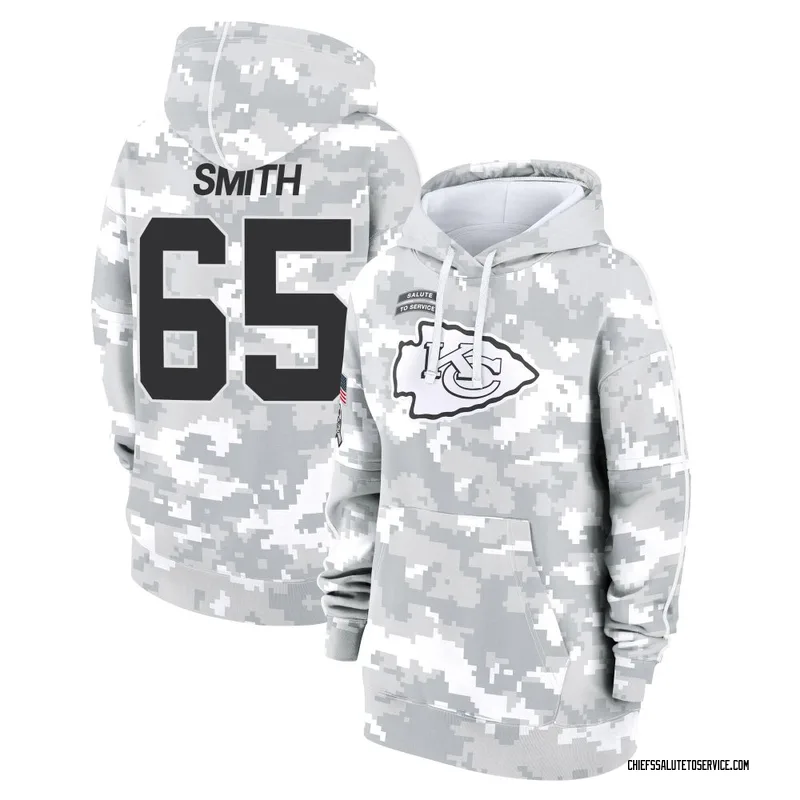 Women's Trey Smith Kansas City Chiefs Camo Arctic 2024 Salute to Service Club Fleece Pullover Hoodie