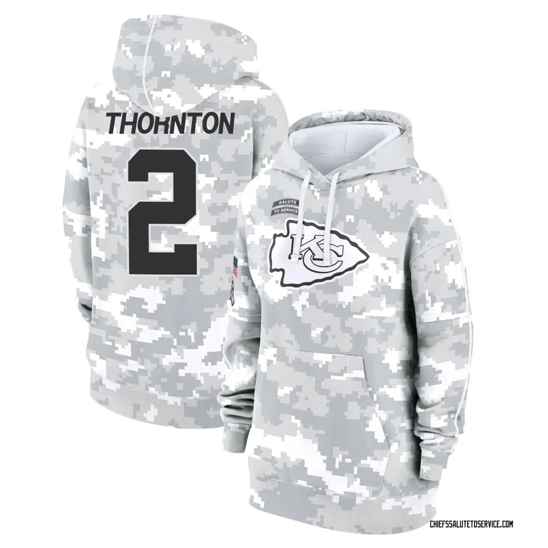 Women's Tyquan Thornton Kansas City Chiefs Camo Arctic 2024 Salute to Service Club Fleece Pullover Hoodie