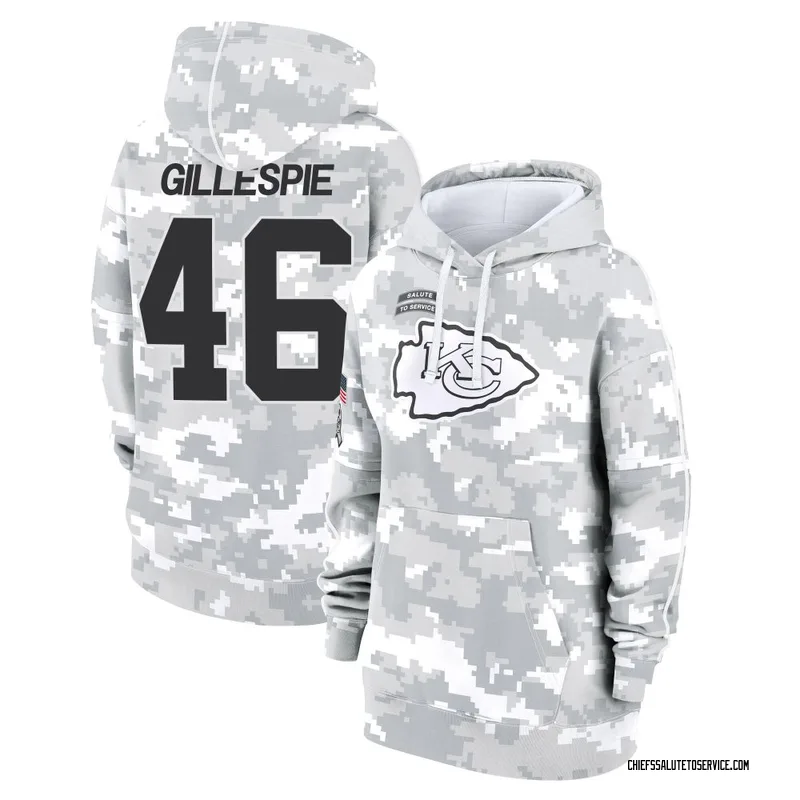 Women's Tyree Gillespie Kansas City Chiefs Camo Arctic 2024 Salute to Service Club Fleece Pullover Hoodie