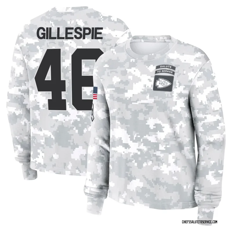Women's Tyree Gillespie Kansas City Chiefs Camo Arctic 2024 Salute to Service Long Sleeve T-Shirt