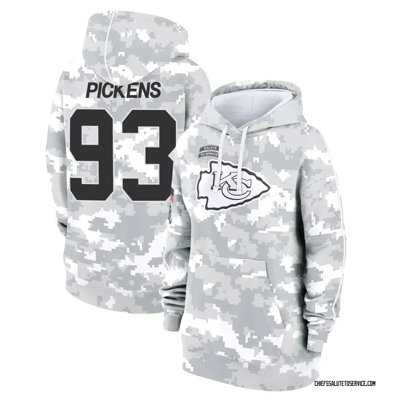 Women's Zacch Pickens Kansas City Chiefs Camo Arctic 2024 Salute to Service Club Fleece Pullover Hoodie