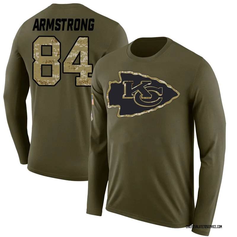 Youth Andrew Armstrong Kansas City Chiefs Legend Olive Salute to Service Sideline Long Sleeve T-Shirt