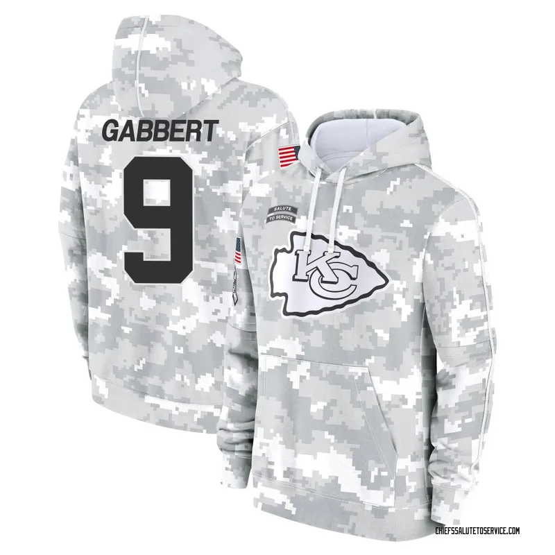Youth Blaine Gabbert Kansas City Chiefs Camo Arctic 2024 Salute to Service Club Fleece Pullover Hoodie