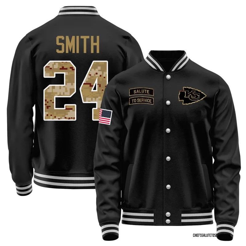 Youth Brashard Smith Kansas City Chiefs Black Salute to Service Sideline Performance Jacket