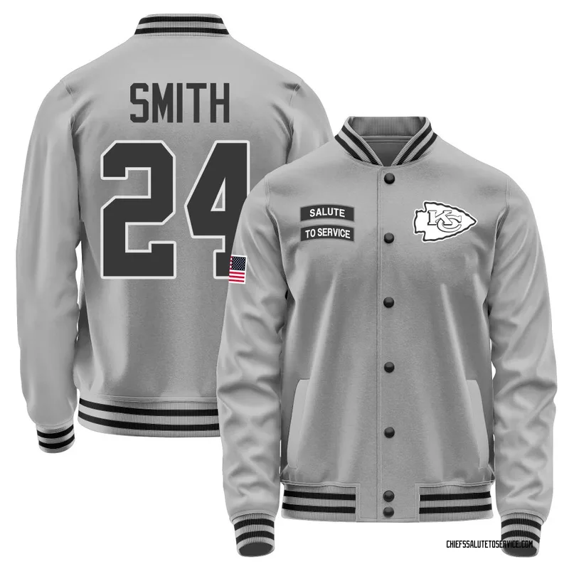 Youth Brashard Smith Kansas City Chiefs Gray Salute to Service Performance Jacket