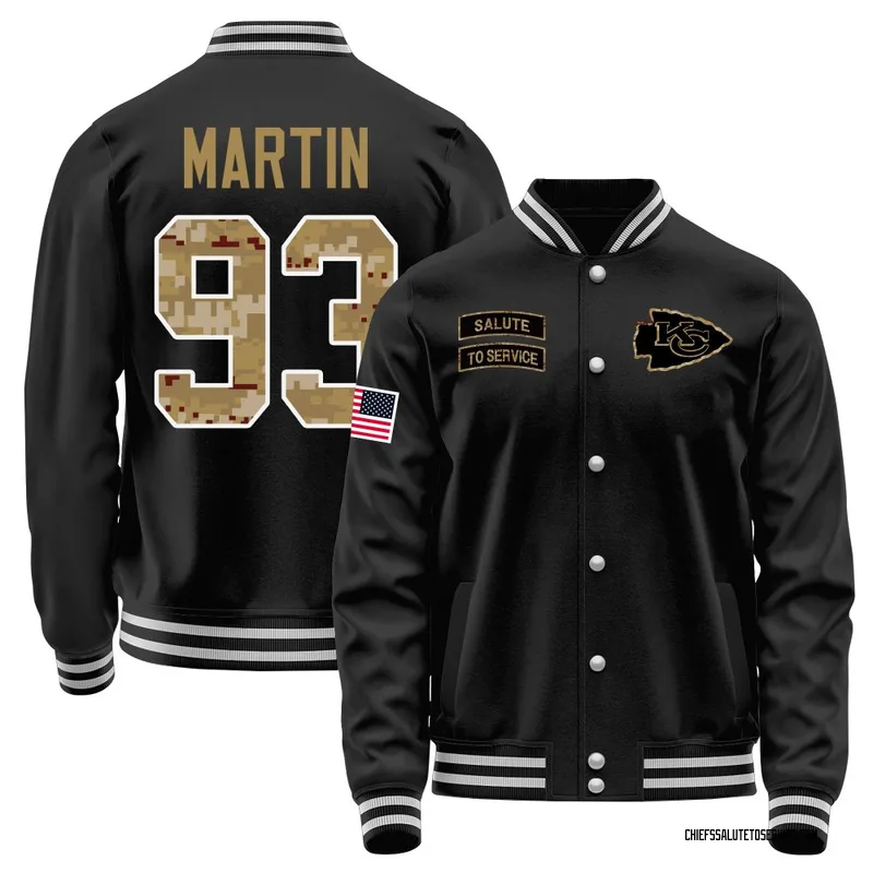 Youth Brodric Martin Kansas City Chiefs Black Salute to Service Sideline Performance Jacket