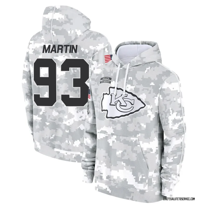 Youth Brodric Martin Kansas City Chiefs Camo Arctic 2024 Salute to Service Club Fleece Pullover Hoodie