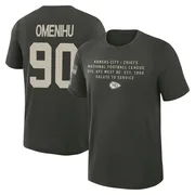 Youth Charles Omenihu Kansas City Chiefs Green Dark/ 2025 Salute to Service Sideline Slub T-Shirt
