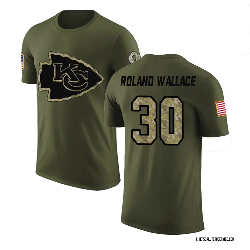 Youth Chris Roland-Wallace Kansas City Chiefs Legend Olive Salute to Service T-Shirt