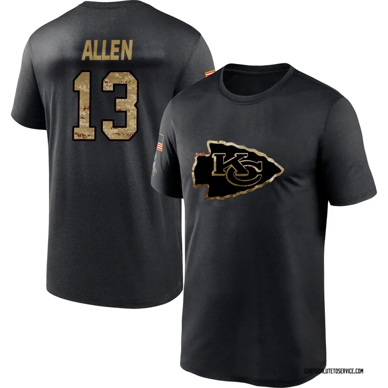 Youth Cyrus Allen Kansas City Chiefs Black 2020 Salute To Service Performance T-Shirt