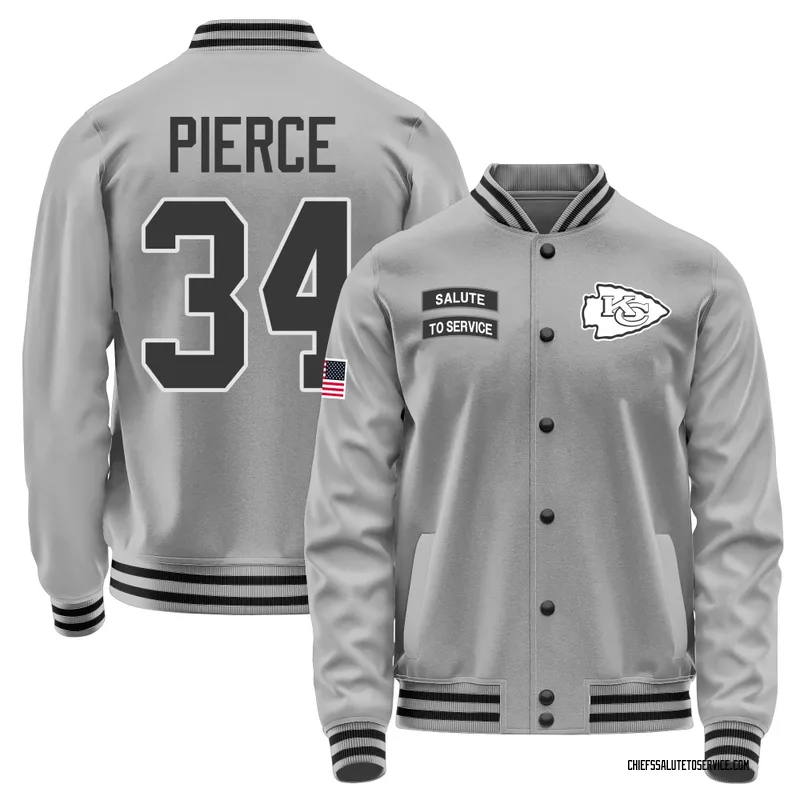 Youth Dameon Pierce Kansas City Chiefs Gray Salute to Service Performance Jacket