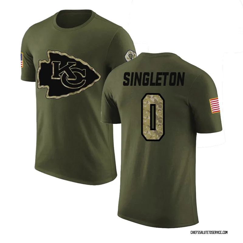 Youth DeShon Singleton Kansas City Chiefs Legend Olive Salute to Service T-Shirt