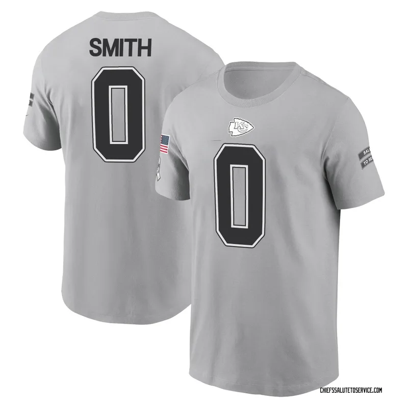 Youth EJ Smith Kansas City Chiefs Gray 2024 Salute to Service Name & Number T-Shirt