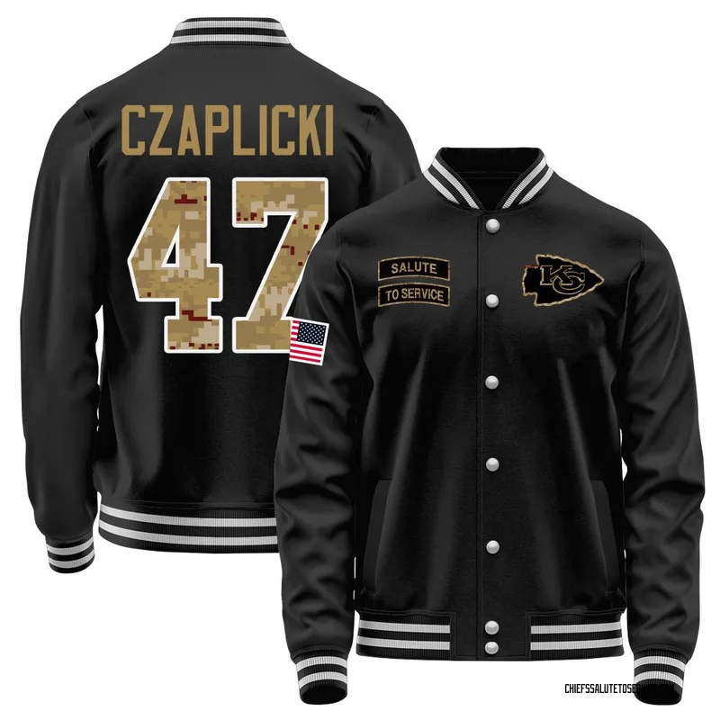 Youth Eddie Czaplicki Kansas City Chiefs Black Salute to Service Sideline Performance Jacket