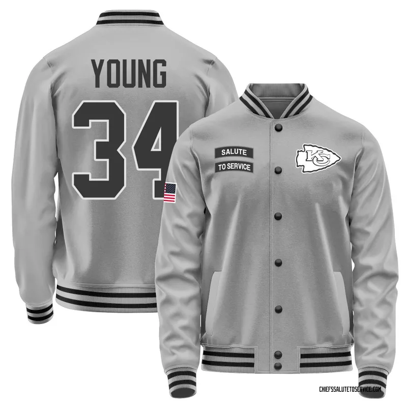 Youth Elijah Young Kansas City Chiefs Gray Salute to Service Performance Jacket