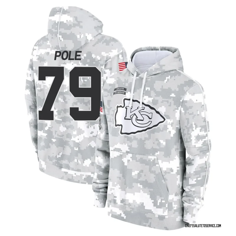 Youth Esa Pole Kansas City Chiefs Camo Arctic 2024 Salute to Service Club Fleece Pullover Hoodie