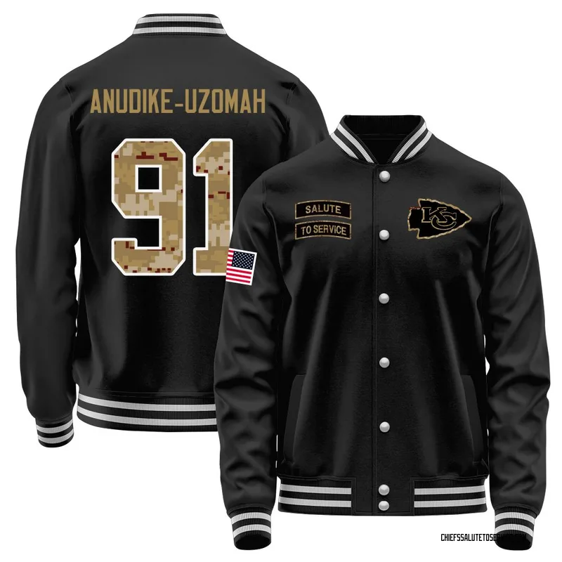 Youth Felix Anudike-Uzomah Kansas City Chiefs Black Salute to Service Sideline Performance Jacket