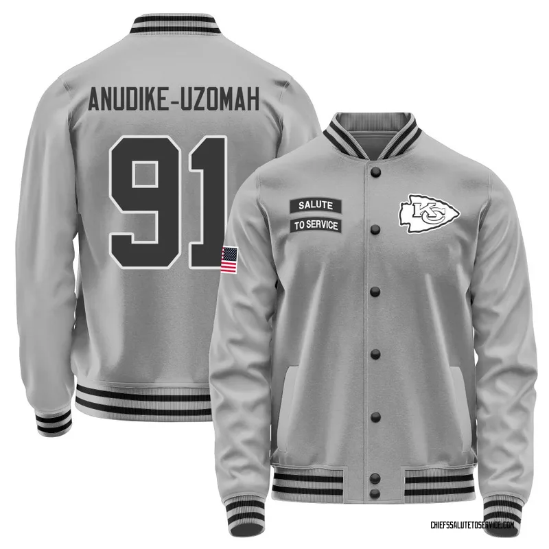 Youth Felix Anudike-Uzomah Kansas City Chiefs Gray Salute to Service Performance Jacket