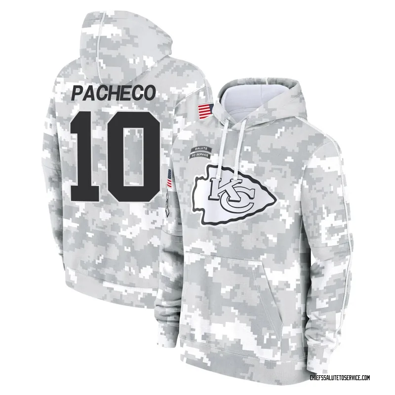 Youth Isiah Pacheco Kansas City Chiefs Camo Arctic 2024 Salute to Service Club Fleece Pullover Hoodie