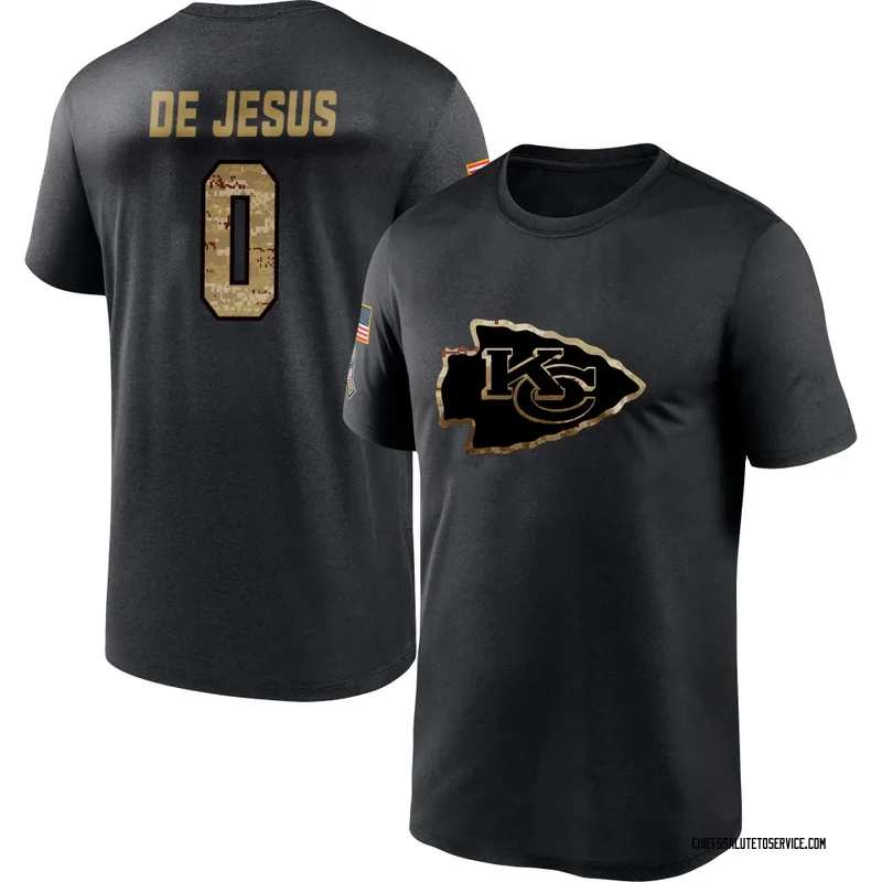 Youth Jacob De Jesus Kansas City Chiefs Black 2020 Salute To Service Performance T-Shirt
