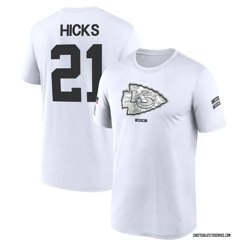 Youth Jaden Hicks Kansas City Chiefs Legend White 2024 Salute to Service Performance T-Shirt