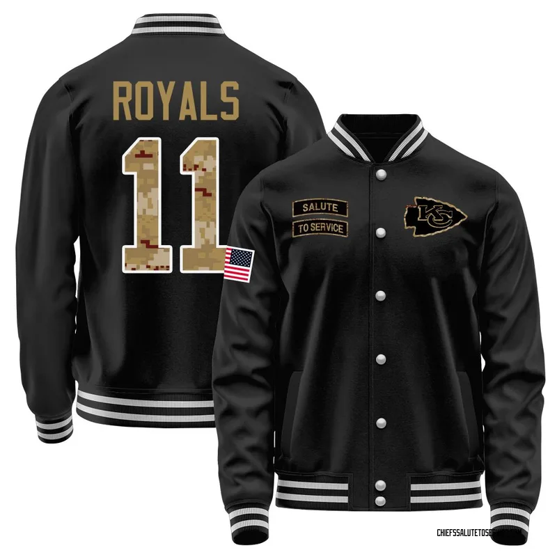 Youth Jalen Royals Kansas City Chiefs Black Salute to Service Sideline Performance Jacket