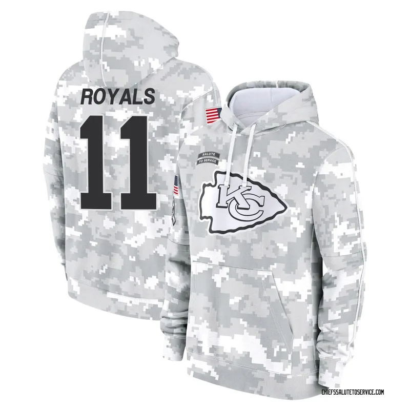 Youth Jalen Royals Kansas City Chiefs Camo Arctic 2024 Salute to Service Club Fleece Pullover Hoodie