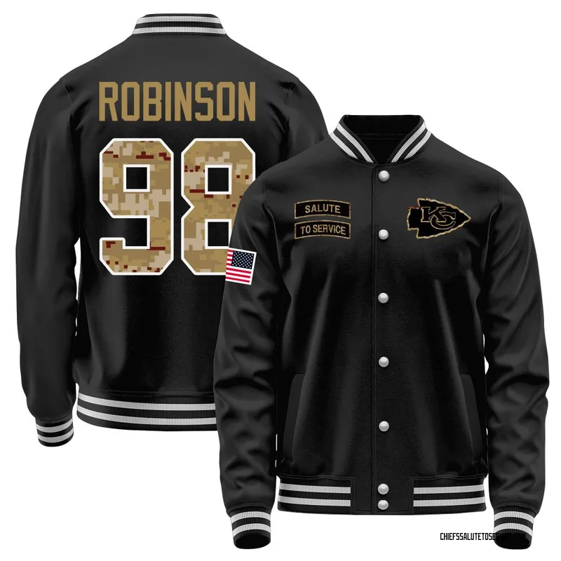 Youth Janarius Robinson Kansas City Chiefs Black Salute to Service Sideline Performance Jacket