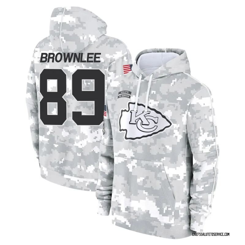 Youth Jason Brownlee Kansas City Chiefs Camo Arctic 2024 Salute to Service Club Fleece Pullover Hoodie