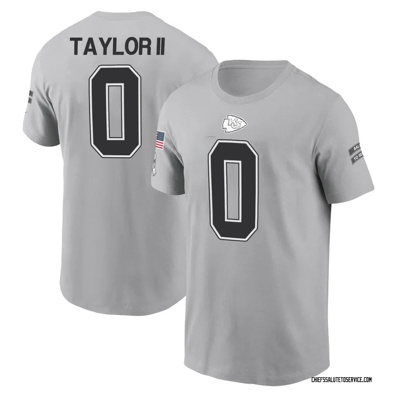 Youth Jason Taylor II Kansas City Chiefs Gray 2024 Salute to Service Name & Number T-Shirt
